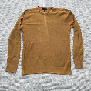 Banana Republic Cotton Waffle Knit Sweater - L Tall - Desert Sunset